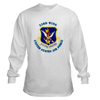 23W - A01 - 03 - 23d Wing with Text - Long Sleeve T-Shirt