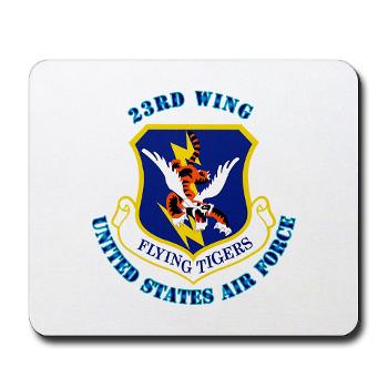 23W - M01 - 03 - 23d Wing with Text - Mousepad