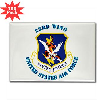 23W - M01 - 01 - 23d Wing with Text - Rectangle Magnet (100 pack)