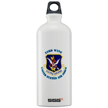 23W - M01 - 03 - 23d Wing with Text - Sigg Water Bottle 1.0L