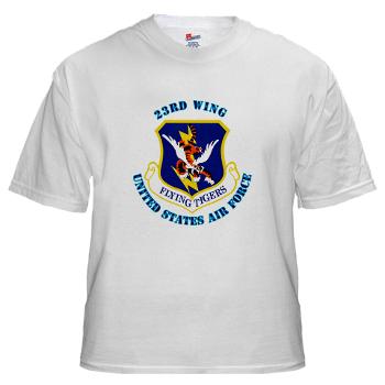 23W - A01 - 04 - 23d Wing with Text - White t-Shirt