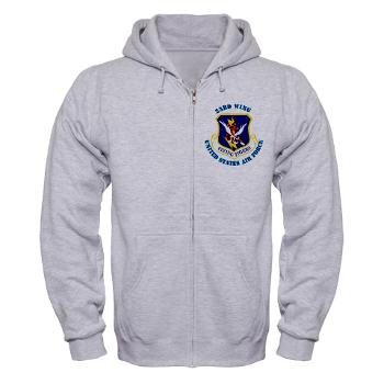 23W - A01 - 03 - 23d Wing with Text - Zip Hoodie