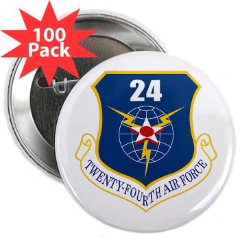 24AF - M01 - 01 - 24th Air Force - 2.25" Button (100 pack) - Click Image to Close