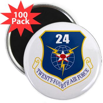 24AF - M01 - 01 - 24th Air Force - 2.25" Magnet (100 pack)