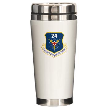 24AF - M01 - 03 - 24th Air Force - Ceramic Travel Mug