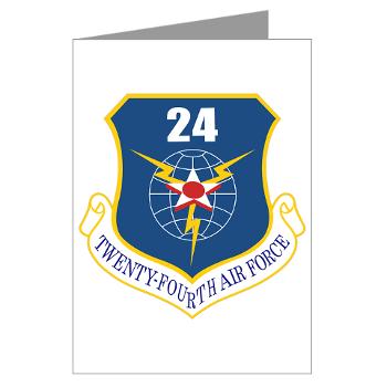 24AF - M01 - 02 - 24th Air Force - Greeting Cards (Pk of 10)