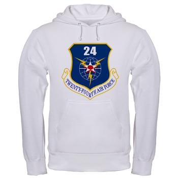 24AF - A01 - 03 - 24th Air Force - Hooded Sweatshirt - Click Image to Close