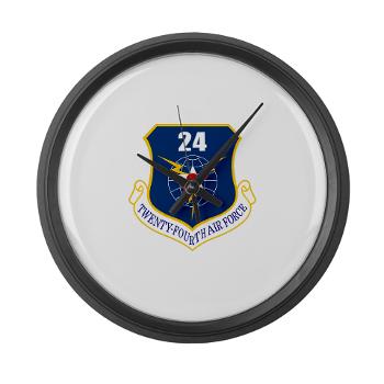 24AF - M01 - 03 - 24th Air Force - Large Wall Clock