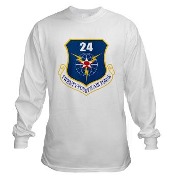 24AF - A01 - 03 - 24th Air Force - Long Sleeve T-Shirt - Click Image to Close