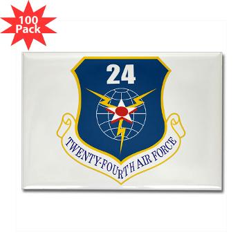 24AF - M01 - 01 - 24th Air Force - Rectangle Magnet (100 pack)