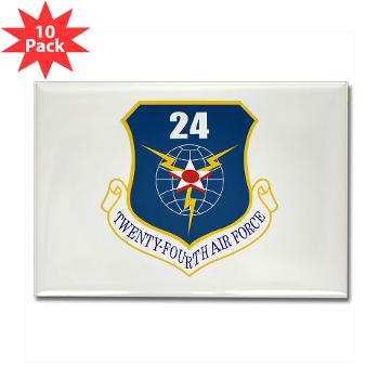 24AF - M01 - 01 - 24th Air Force - Rectangle Magnet (10 pack)
