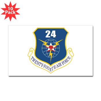 24AF - M01 - 01 - 24th Air Force - Sticker (Rectangle 10 pk)