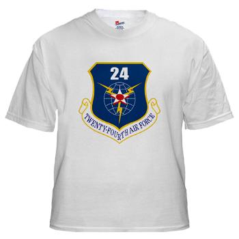 24AF - A01 - 04 - 24th Air Force - White t-Shirt