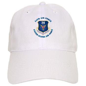 24AF - A01 - 01 - 24th Air Force with Text - Cap - Click Image to Close
