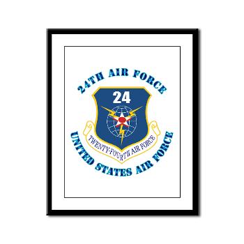 24AF - M01 - 02 - 24th Air Force with Text - Framed Panel Print