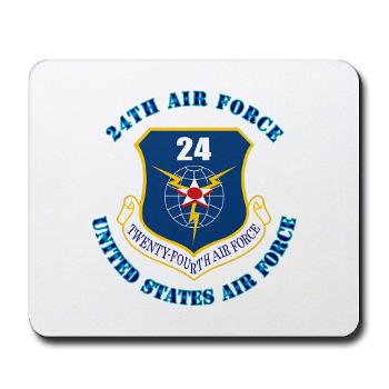 24AF - M01 - 03 - 24th Air Force with Text - Mousepad