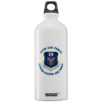 24AF - M01 - 03 - 24th Air Force with Text - Sigg Water Bottle 1.0L