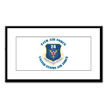 24AF - M01 - 02 - 24th Air Force with Text - Small Framed Print