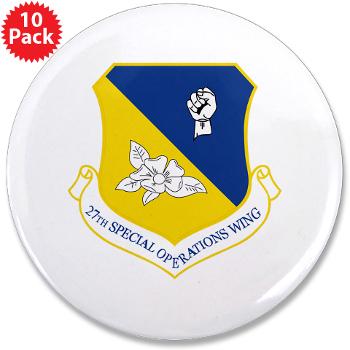 27SOW - M01 - 01 - 27th Special Operations Wing - 3.5" Button (10 pack) - Click Image to Close