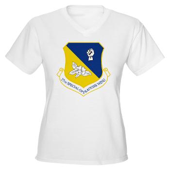 27SOW - A01 - 04 - 27th Special Operations Wing - Women's V-Neck T-Shirt