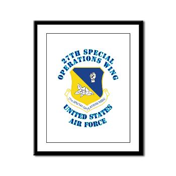 27SOW - M01 - 02 - 27th Special Operations Wing with Text - Framed Panel Print - Click Image to Close