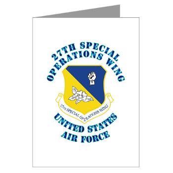27SOW - M01 - 02 - 27th Special Operations Wing with Text - Greeting Cards (Pk of 10) - Click Image to Close