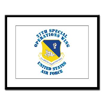 27SOW - M01 - 02 - 27th Special Operations Wing with Text - Large Framed Print