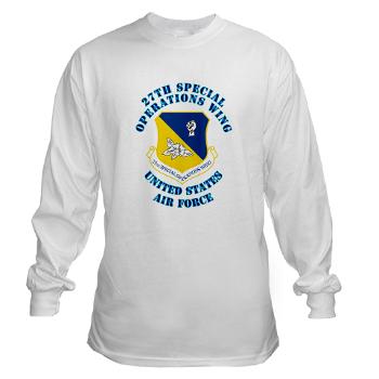27SOW - A01 - 03 - 27th Special Operations Wing with Text - Long Sleeve T-Shirt