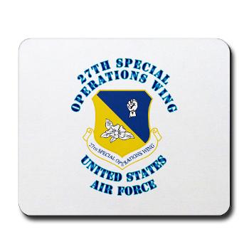 27SOW - M01 - 03 - 27th Special Operations Wing with Text - Mousepad