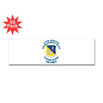 27SOW - M01 - 01 - 27th Special Operations Wing with Text - Sticker (Bumper 50 pk)