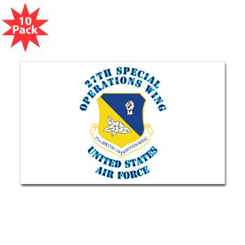 27SOW - M01 - 01 - 27th Special Operations Wing with Text - Sticker (Rectangle 10 pk)