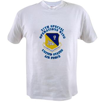 27SOW - A01 - 04 - 27th Special Operations Wing with Text - Value T-shirt