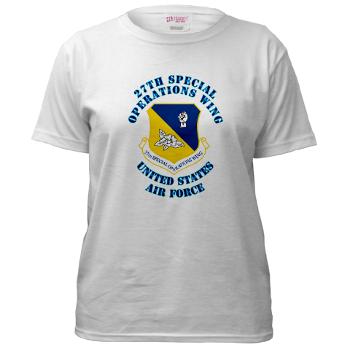 27SOW - A01 - 04 - 27th Special Operations Wing with Text - Women's T-Shirt