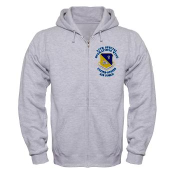 27SOW - A01 - 03 - 27th Special Operations Wing with Text - Zip Hoodie