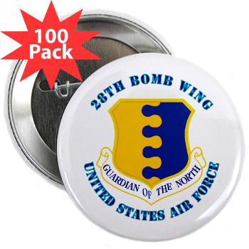 28BW - M01 - 01 - 28th Bomb Wing with Text - 2.25" Button (100 pack)