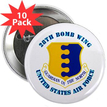 28BW - M01 - 01 - 28th Bomb Wing with Text - 2.25" Button (10 pack)