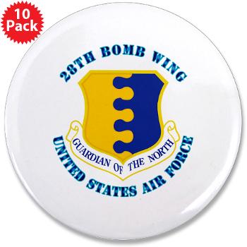 28BW - M01 - 01 - 28th Bomb Wing with Text - 3.5" Button (10 pack)