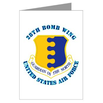 28BW - M01 - 02 - 28th Bomb Wing with Text - Greeting Cards (Pk of 10)
