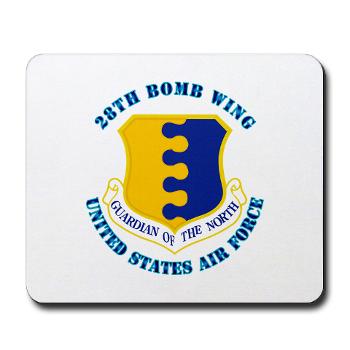 28BW - M01 - 03 - 28th Bomb Wing with Text - Mousepad