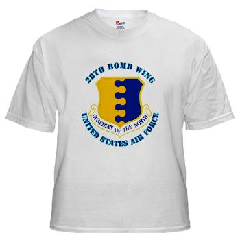28BW - A01 - 04 - 28th Bomb Wing with Text - White t-Shirt