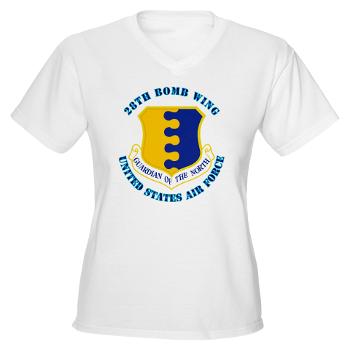 28BW - A01 - 04 - 28th Bomb Wing with Text - Women's V-Neck T-Shirt