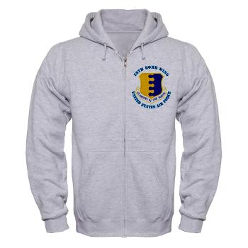 28BW - A01 - 03 - 28th Bomb Wing with Text - Zip Hoodie