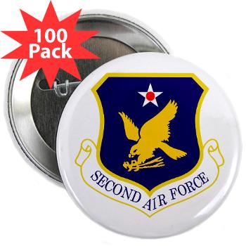 2AF - M01 - 01 - Second Air Force - 2.25" Button (100 pack) - Click Image to Close
