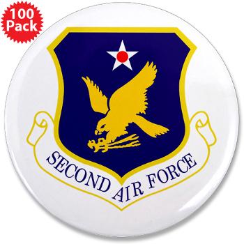 2AF - M01 - 01 - Second Air Force - 3.5" Button (100 pack)