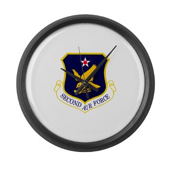 2AF - M01 - 03 - Second Air Force - Large Wall Clock