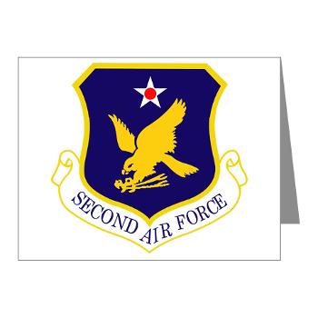 2AF - M01 - 02 - Second Air Force - Note Cards (Pk of 20)
