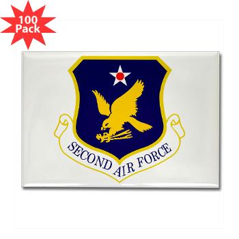 2AF - M01 - 01 - Second Air Force - Rectangle Magnet (100 pack) - Click Image to Close
