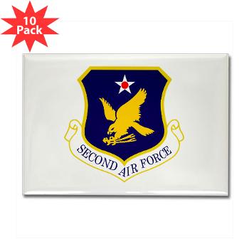 2AF - M01 - 01 - Second Air Force - Rectangle Magnet (10 pack) - Click Image to Close