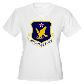 2AF - A01 - 04 - Second Air Force - Women's V-Neck T-Shirt