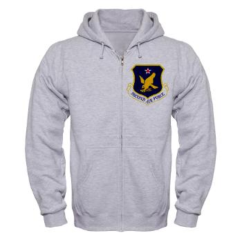 2AF - A01 - 03 - Second Air Force - Zip Hoodie - Click Image to Close